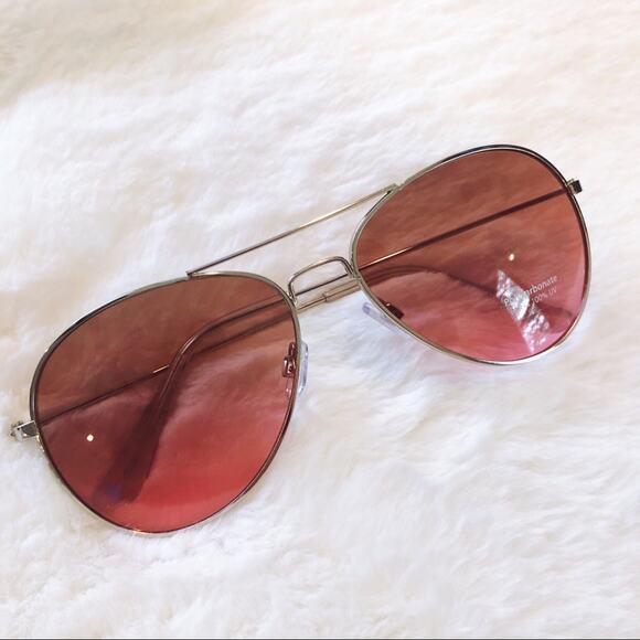 Rosalia Dark Pink Full Rim Aviator Sunglasses - Picture 3 of 10